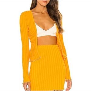 NWOT Simon Miller Dookie Rib Cardigan in Mustard